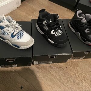 Kids' Jordan Sneakers - Black, White, and Gray